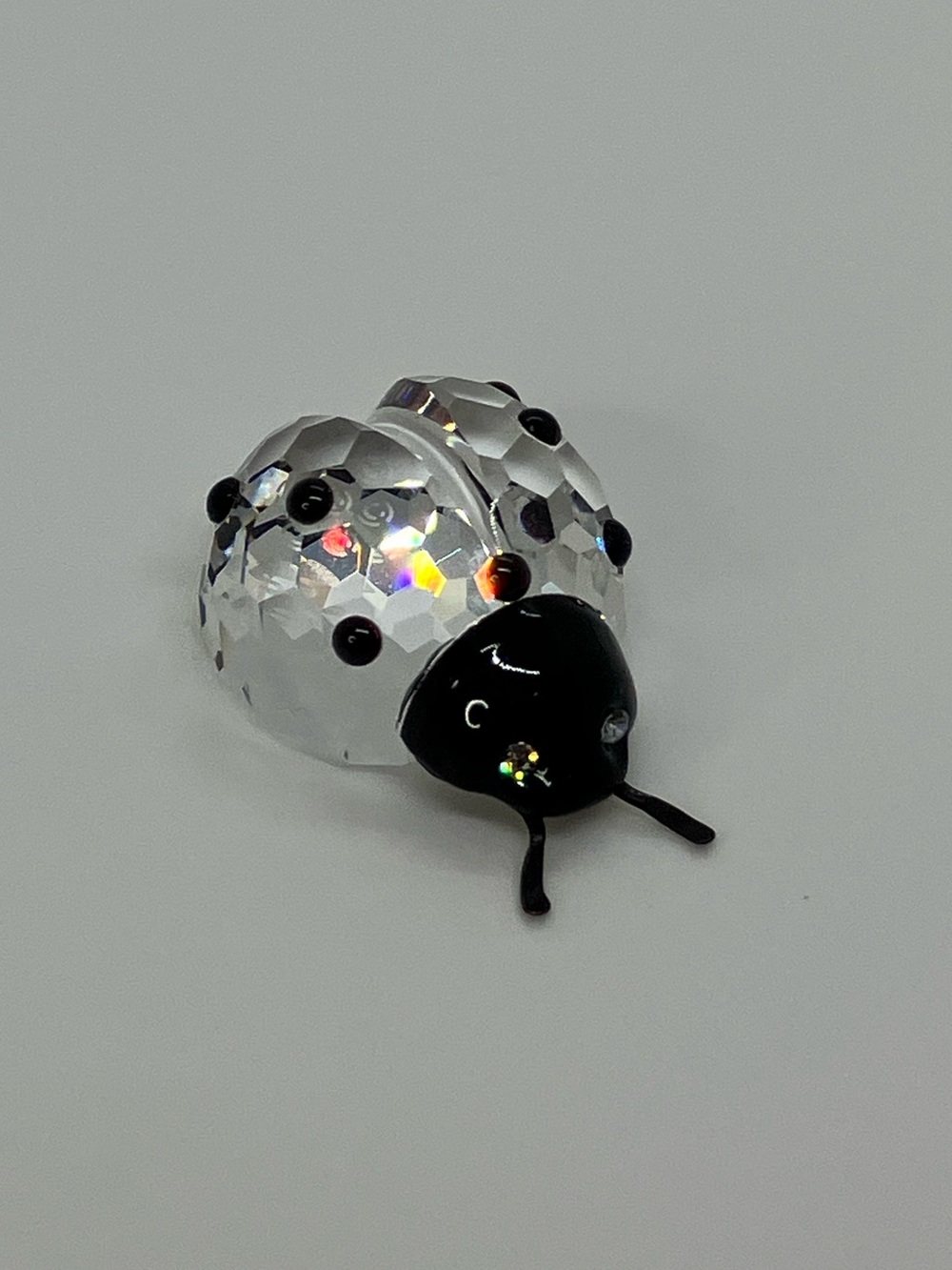 Swarovski Crystal LadyBug Lady Bug Mini 190858 Clear Crystal Black Head & Spots - Picture 4 of 10